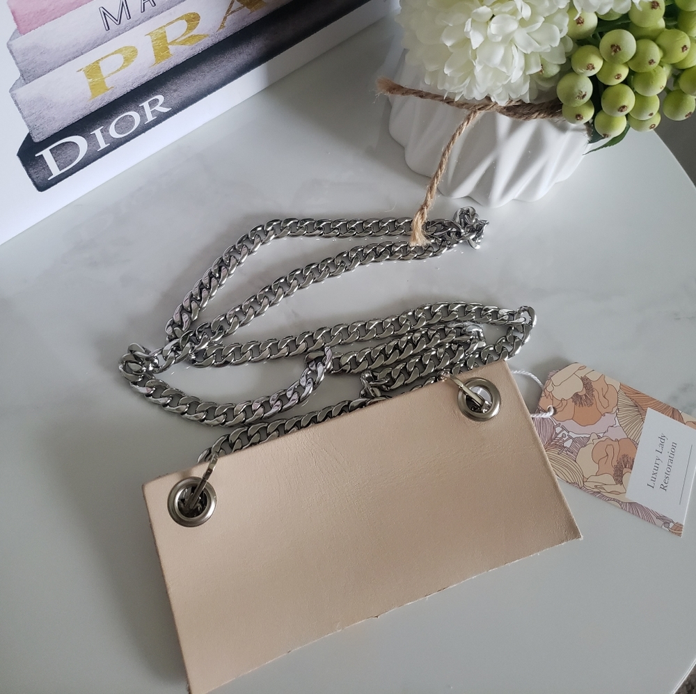 Leather Wallet insert with chain